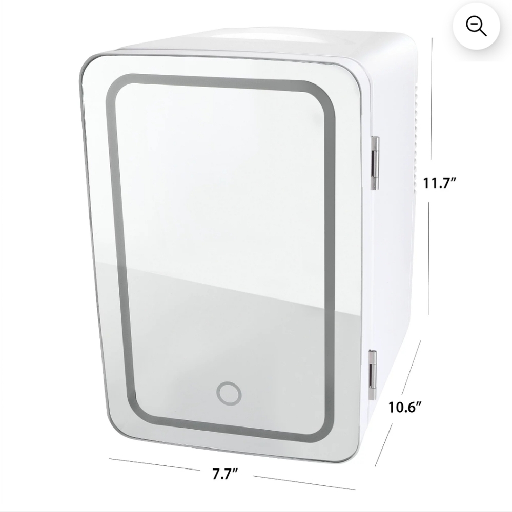LED Lighted Mirror,4L Mini Portable Fridge